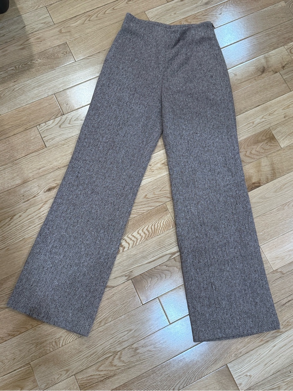 Talbots Brown Tweed Wide-Leg Trousers